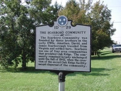 The Scarboro Community Marker image. Click for full size.