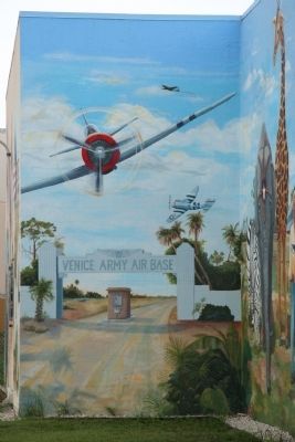 Mural Showing Venice Army Air Base Entrance image. Click for full size.