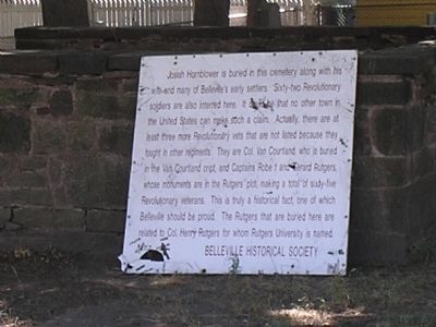 Belleville Reformed Church Cemetery Marker image. Click for full size.