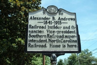 Alexander B. Andrews Marker. Click for full size. Alexander B. Andrews Marker image. Click for full size.