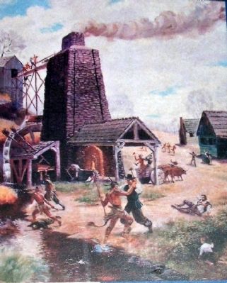 Good Friday Massacre at Falling Creek Iron Works in 1622. image. Click for full size.