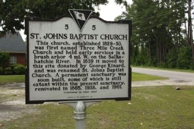 St. Johns Baptist Church Marker. Click for full size. St. Johns Baptist Church Marker image. Click for full size.