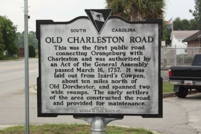 Old Charleston Road Marker image. Click for full size.