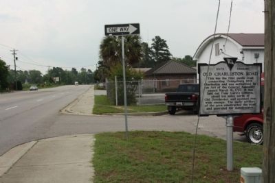 Old Charleston Road Marker, looking southeast along US 178 image. Click for full size.