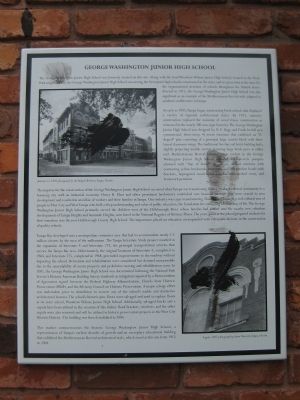 George Washington Junior High School Marker image. Click for full size.