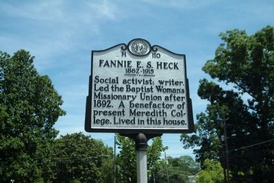 Fannie E. S. Heck Marker image. Click for full size.