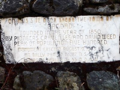 Bagdad Marker. Click for full size. Bagdad Marker image. Click for full size.