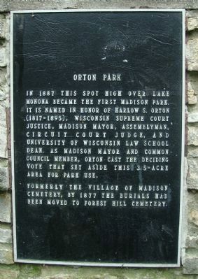 Orton Park Marker. Click for full size. Orton Park Marker image. Click for full size.