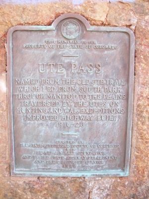 Ute Pass Marker. Click for full size. Ute Pass Marker image. Click for full size.