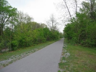 Rail Trail Running West from the Marker Location image. Click for full size.