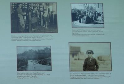 Children in the Mill Village Marker. Click for full size. Children in the Mill Village Marker image. Click for full size.