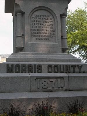 Front of Morris County Civil War Monument image. Click for full size.