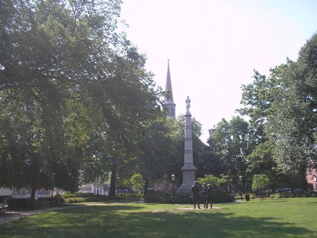 Monument on Morristown Green image. Click for full size.