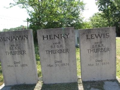Thurber family gravemarkers image. Click for full size.