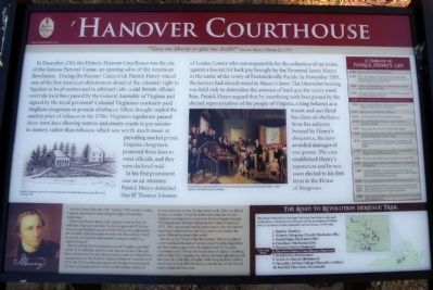 Hanover Courthouse Marker. Click for full size. Hanover Courthouse Marker image. Click for full size.