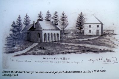 Sketch of Hanover County’s courthouse and jail. Click for full size. Sketch of Hanover County’s courthouse and jail image. Click for full size.