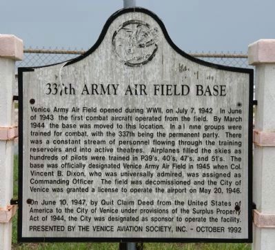 337th Army Air Field Base Marker image. Click for full size.
