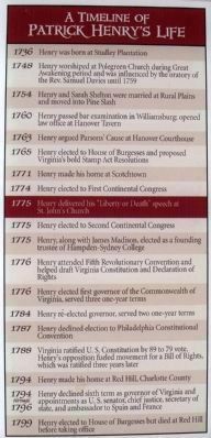A Timeline of Patrick Henry's Life image. Click for full size.