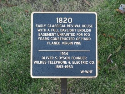 Dyson House Marker image. Click for full size.