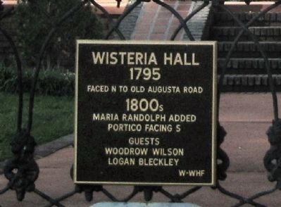 Wisteria Hall Marker image. Click for full size.