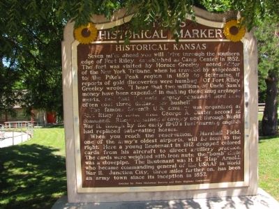Historical Kansas Marker. Click for full size. Historical Kansas Marker image. Click for full size.