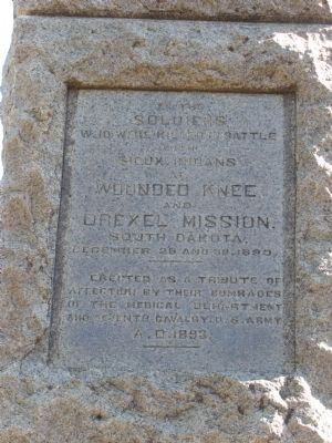 Wounded Knee and Drexel Mission Marker image. Click for full size.