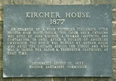 Kircher House Marker image. Click for full size.