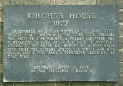 Kircher House Marker image. Click for full size.