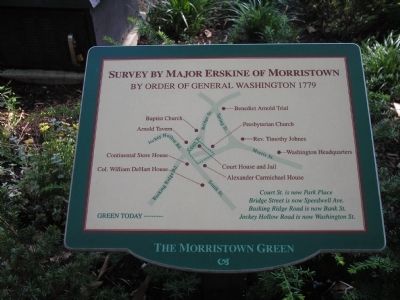 Survey by Major Erskine of Morristown Marker image. Click for full size.