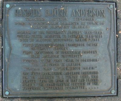 Rasmus Bjrn Anderson Marker image. Click for full size.