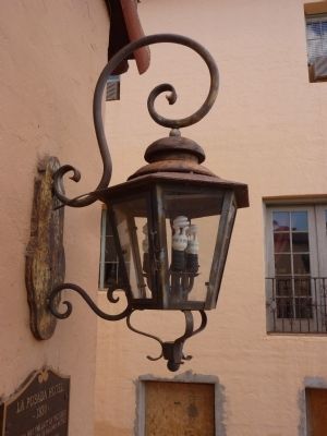 La Posada Hotel Original Wrought Iron Vestibule Lamp image. Click for full size.