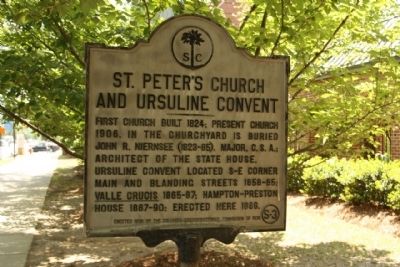 St. Peter's Church and Ursuline Convent Marker image. Click for full size.