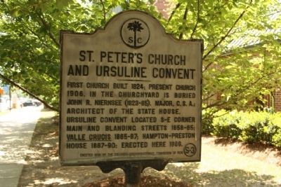 St. Peter's Church and Ursuline Convent Marker. Click for full size. St. Peter's Church and Ursuline Convent Marker image. Click for full size.