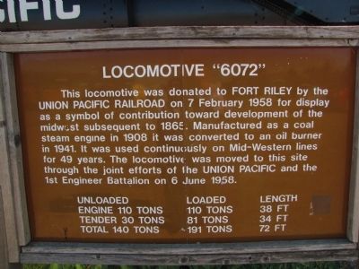 Locomotive "6072" Marker image. Click for full size.