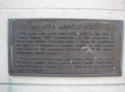 Amanda Arnold Arch Marker. Click for full size. Amanda Arnold Arch Marker image. Click for full size.