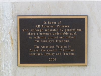 The American Veteran Marker. Click for full size. The American Veteran Marker image. Click for full size.