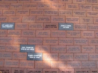 Veteran's Memorial Donor Bricks image. Click for full size.