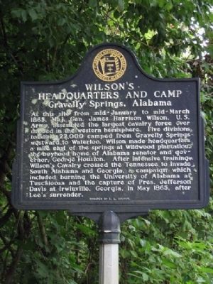 Wilson's Headquarters and Camp Marker. Click for full size. Wilson's Headquarters and Camp Marker image. Click for full size.