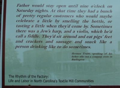 Men in the Mill Village Marker. Click for full size. Men in the Mill Village Marker image. Click for full size.