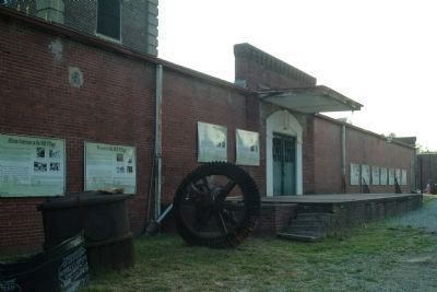 Rhythm of the Factory Series of Markers - on the Glencoe Mill Building. Click for full size. Rhythm of the Factory Series of Markers - on the Glencoe Mill Building image. Click for full size.