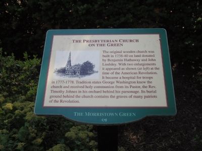 The Presbyterian Church on the Green Marker image. Click for full size.