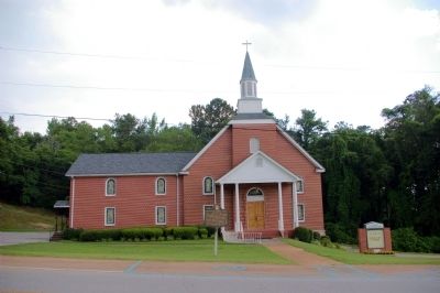 Franklin Methodist Church and Marker. Click for full size. Franklin Methodist Church and Marker image. Click for full size.