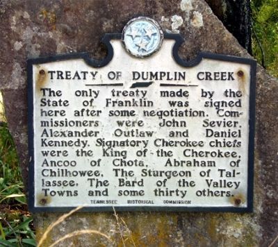 Dumplin Creek Treaty Stone Marker. Click for full size. Dumplin Creek Treaty Stone Marker image. Click for full size.