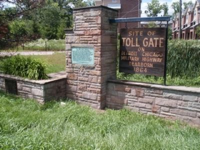Site of Toll Gate / The Ten Eyck Tavern / Dr. Samuel Pierce Duffield monument image. Click for full size.