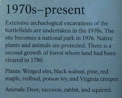 Environmental Change From Forest to Park Marker -<br>1970s-present. Click for full size. Environmental Change From Forest to Park Marker -<br>1970s-present image. Click for full size.
