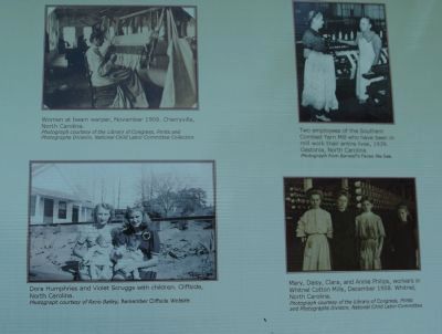 Women in the Mill Village Marker. Click for full size. Women in the Mill Village Marker image. Click for full size.