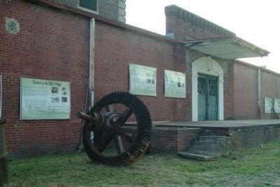Rhythm of the Factory Series of Markers - on the Glencoe Mill Building. Click for full size. Rhythm of the Factory Series of Markers - on the Glencoe Mill Building image. Click for full size.