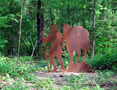 Settler and Packhorse Silhouette. Click for full size. Settler and Packhorse Silhouette image. Click for full size.
