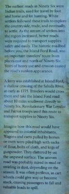 Current Island Ford Road Marker image. Click for full size.