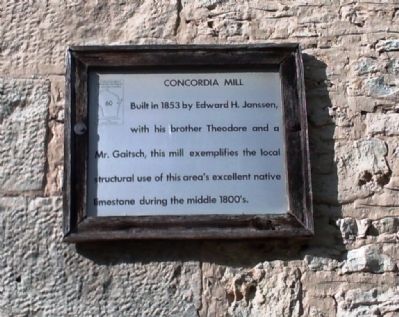 Concordia Mill Marker. Click for full size. Concordia Mill Marker image. Click for full size.
